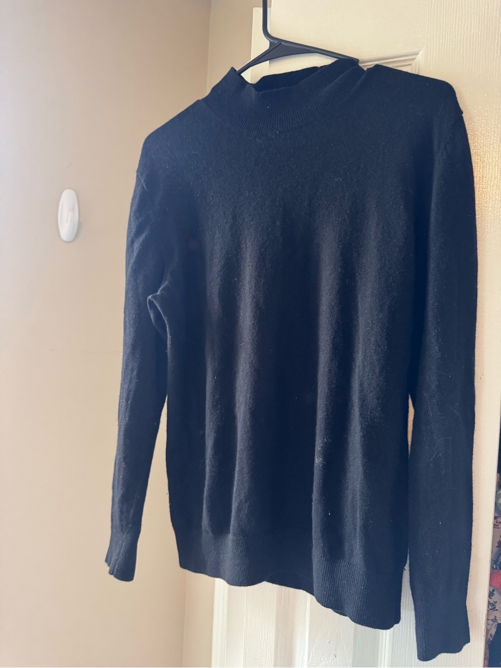 ANDZ Premium Wool Cashmere Mock Neck Sweater Black Men’s Slim M / US Small 95